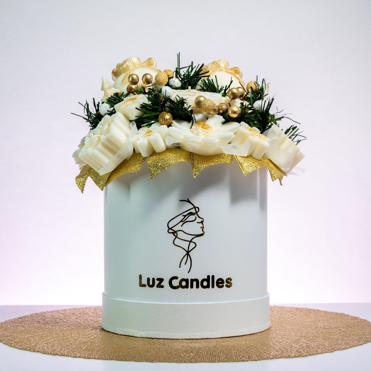 Luz Candles Au - Handmade candle bouquets, personalised candles and unique gifts - Christmas Candle Bouquet – Golden Christmas