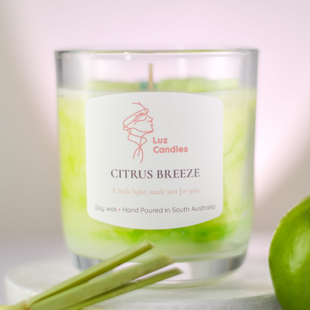 Citrus Breeze Candle – Lemongrass and Persian Lime Soy Wax Candle