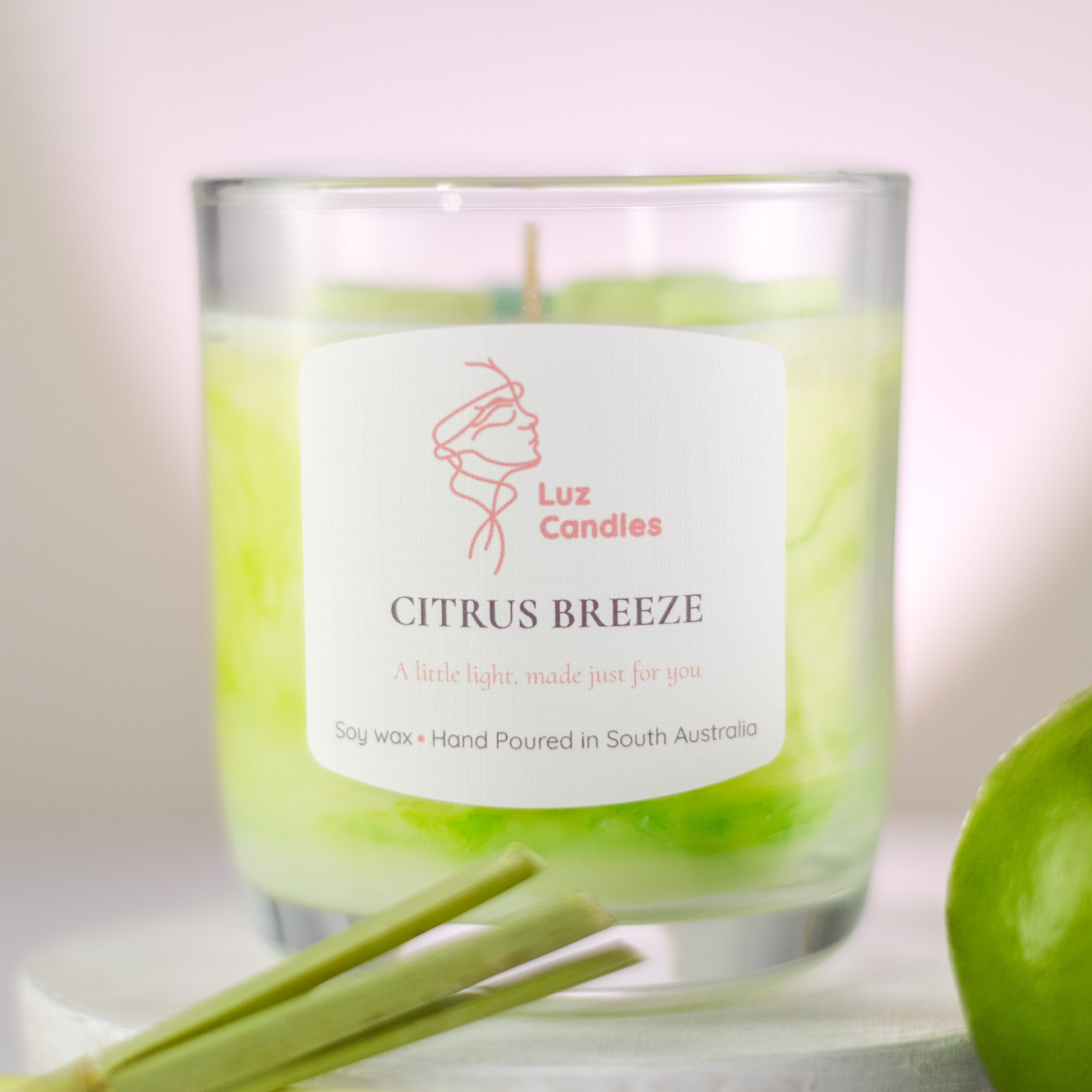Citrus Breeze Candle – Lemongrass and Persian Lime Soy Wax Candle