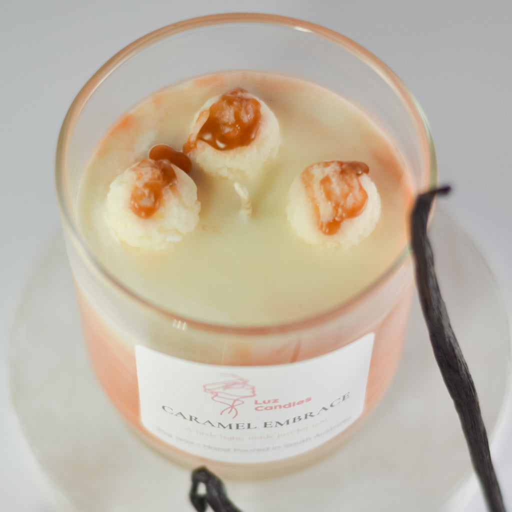 Caramel Embrace - Caramel and Vanilla Soy Wax Candle