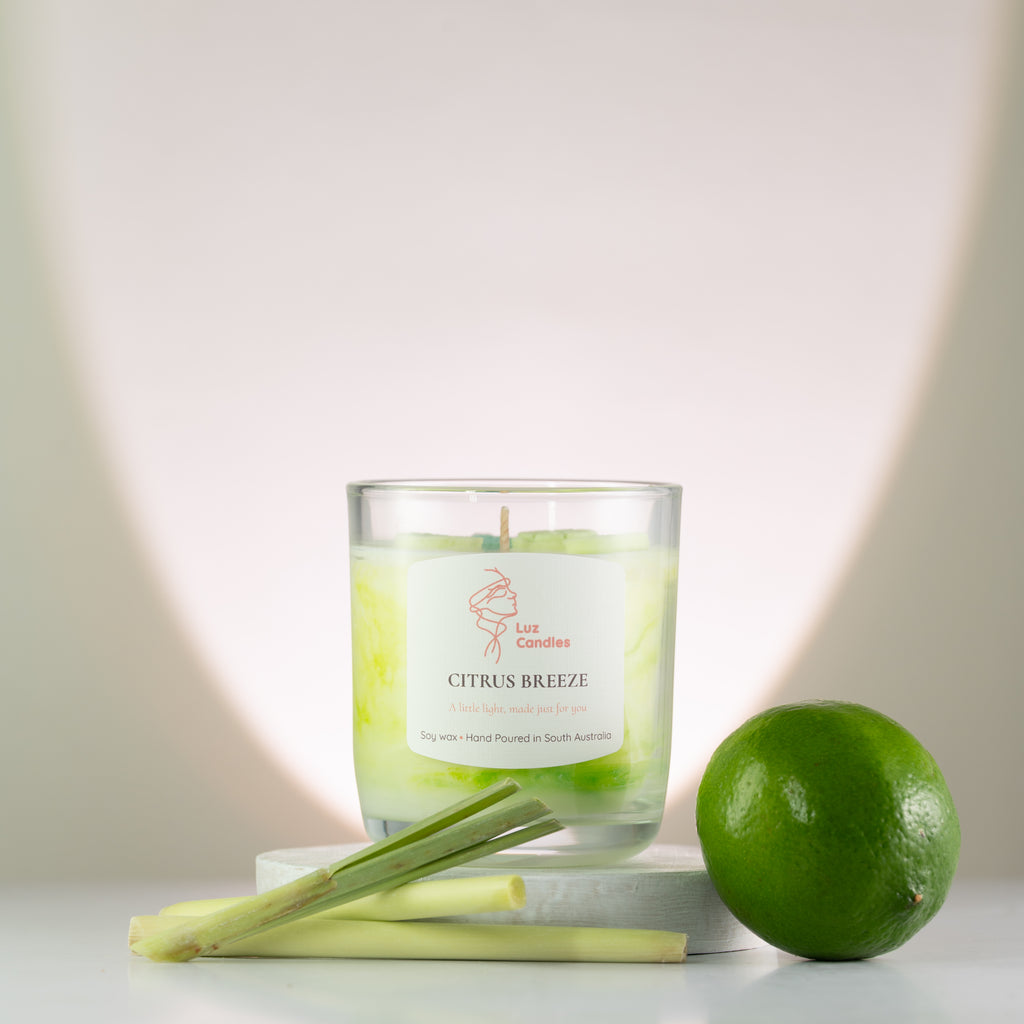Citrus Breeze Candle – Lemongrass and Persian Lime Soy Wax Candle