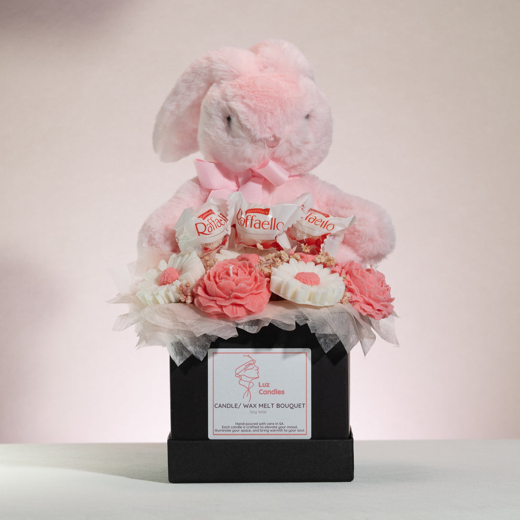 Luz Candles Au - Bunny Bliss Candle Bouquet – Pink Bunny - front view 1