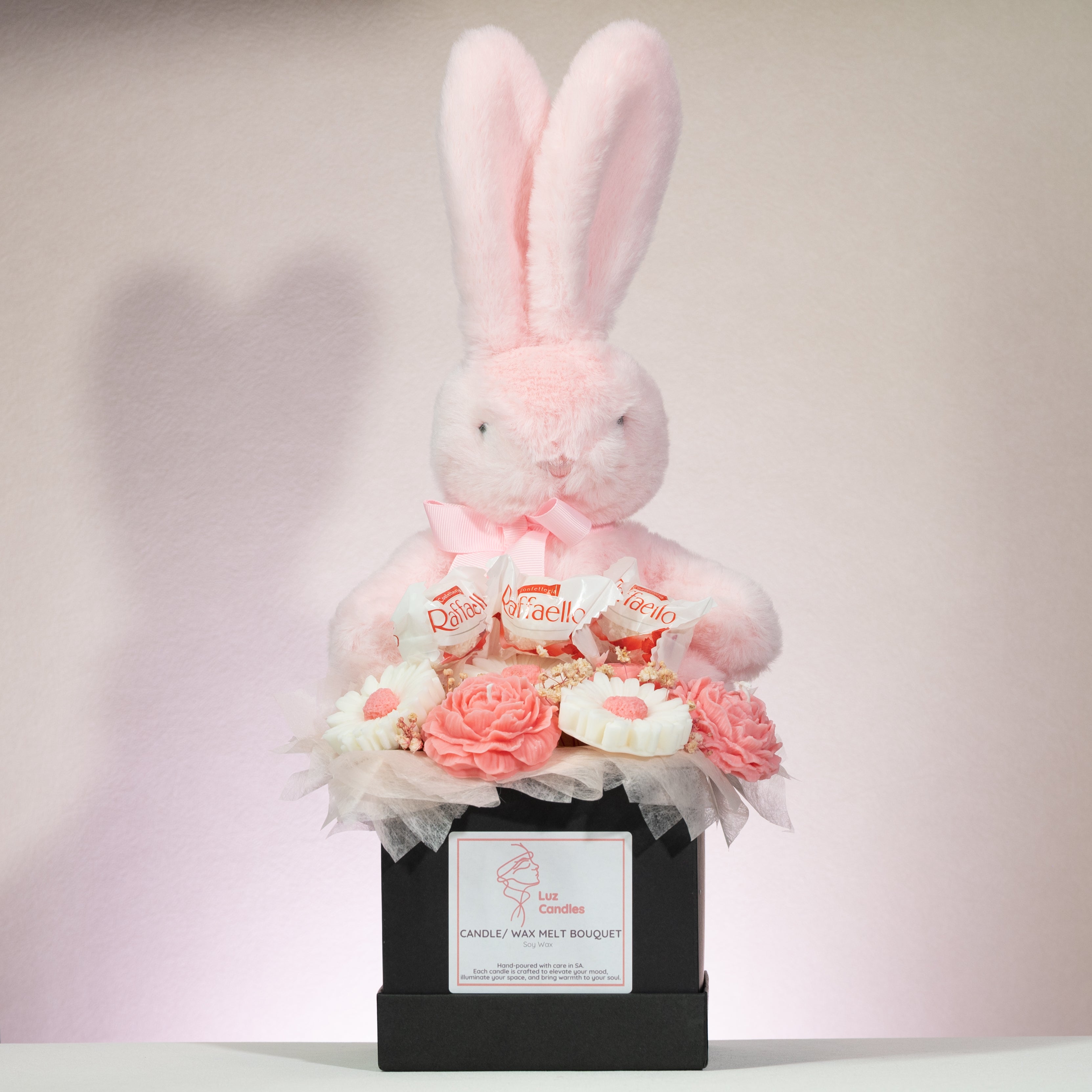 Luz Candles Au - Bunny Bliss Candle Bouquet – Pink Bunny - front view 2