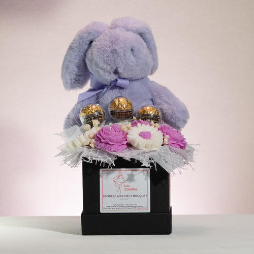 Luz Candles Au - Bunny Bliss Candle Bouquet – Purple Bunny - front view