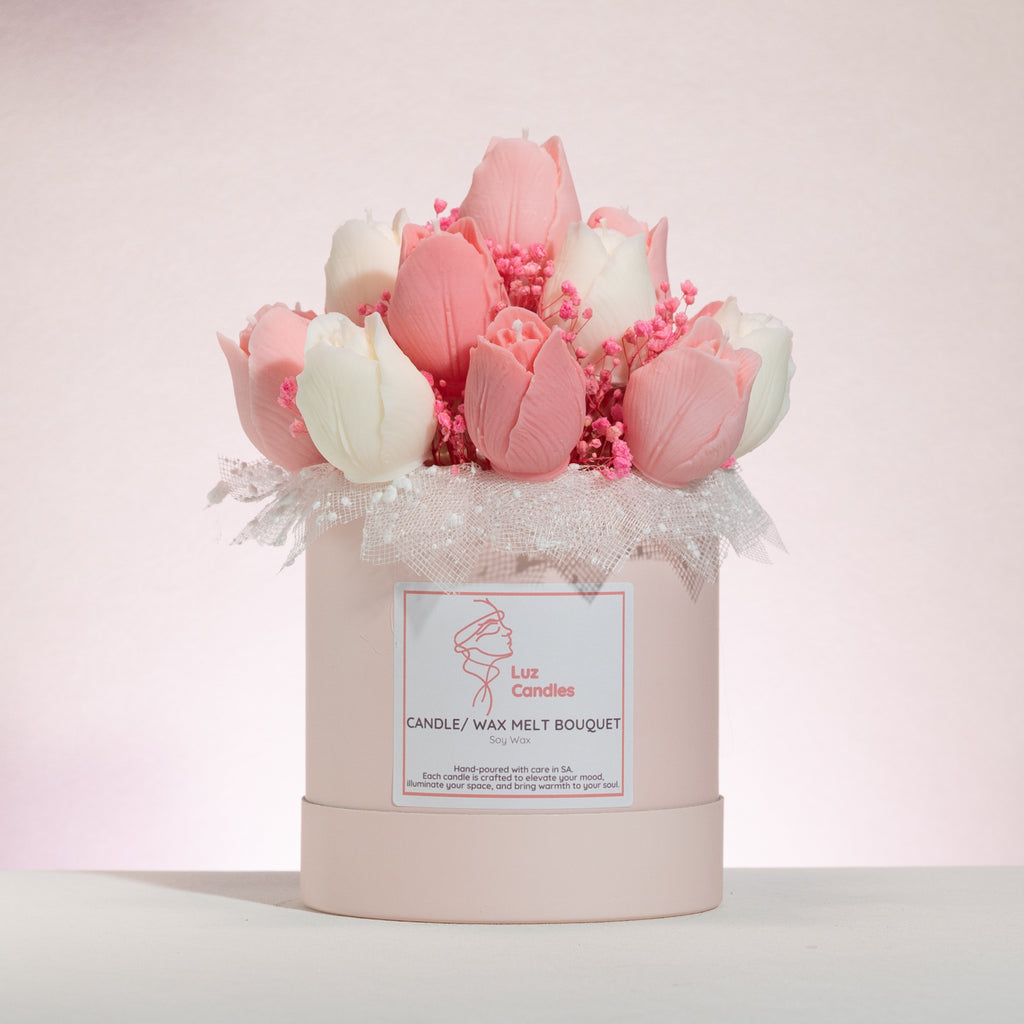Luz Candles Au - Tulip Candle Bouquet – Spring Glow Candle bouquet - front view