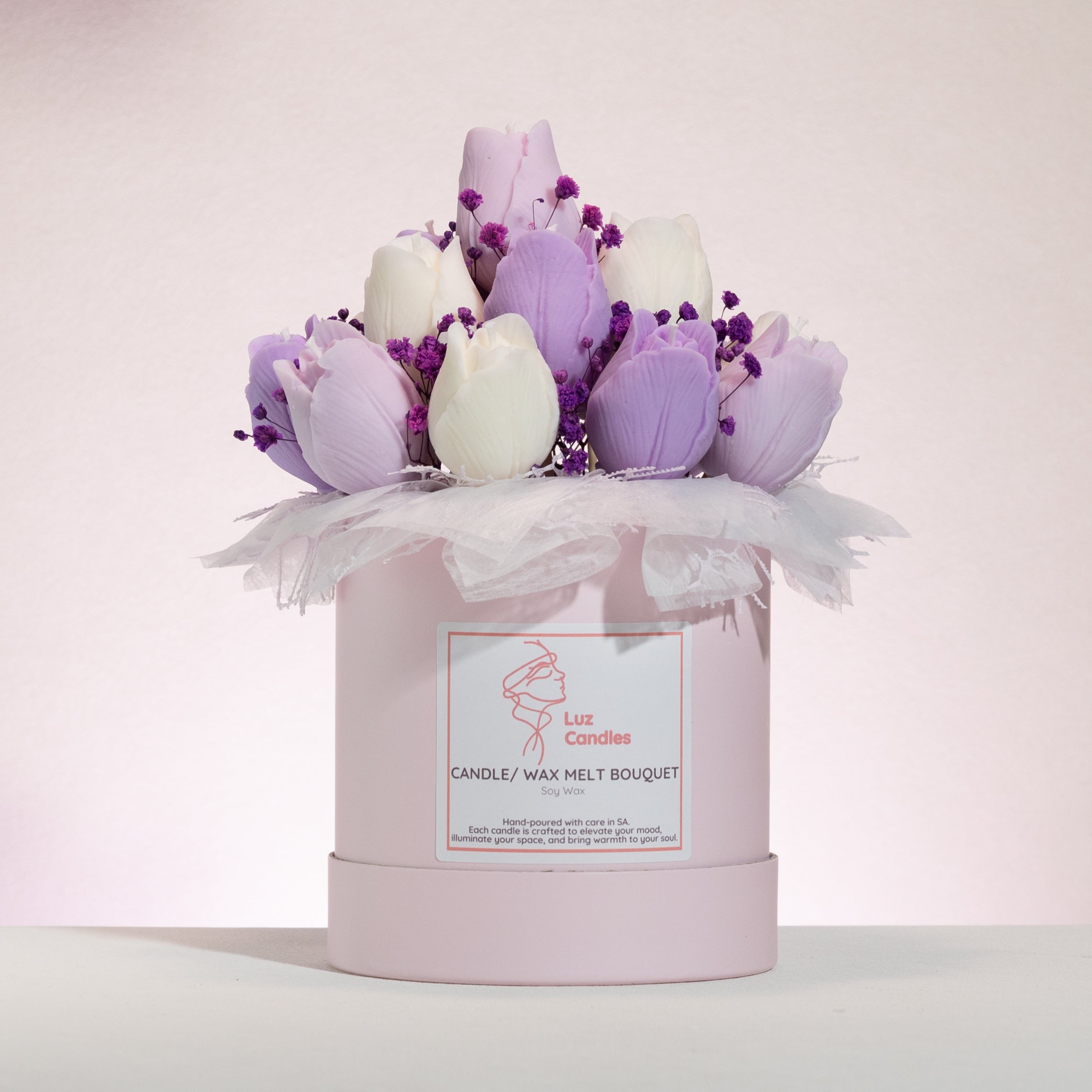 Luz Candles Au - Tulip Candle Bouquet – Spring Glow Candle bouquet - front view