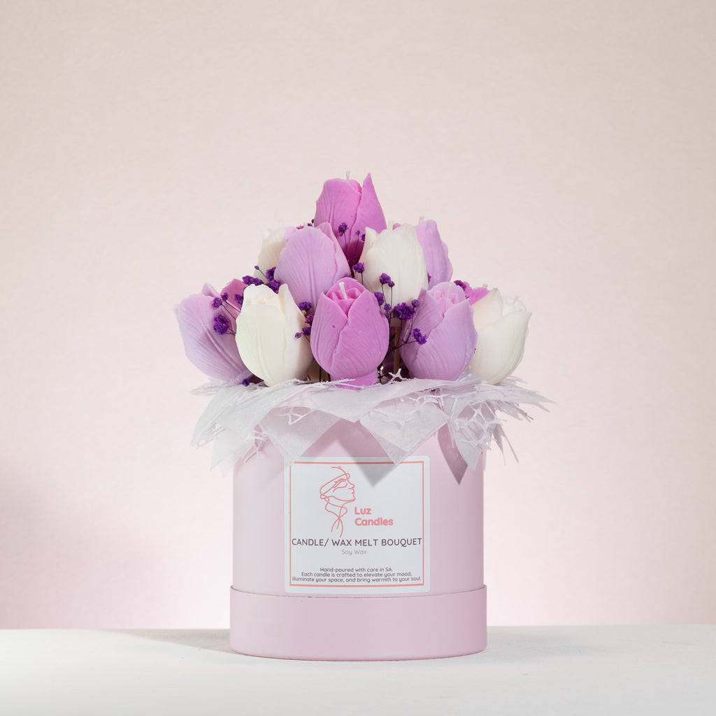 Luz Candles Au - Tulip Candle Bouquet – Spring Glow Candle bouquet - front view