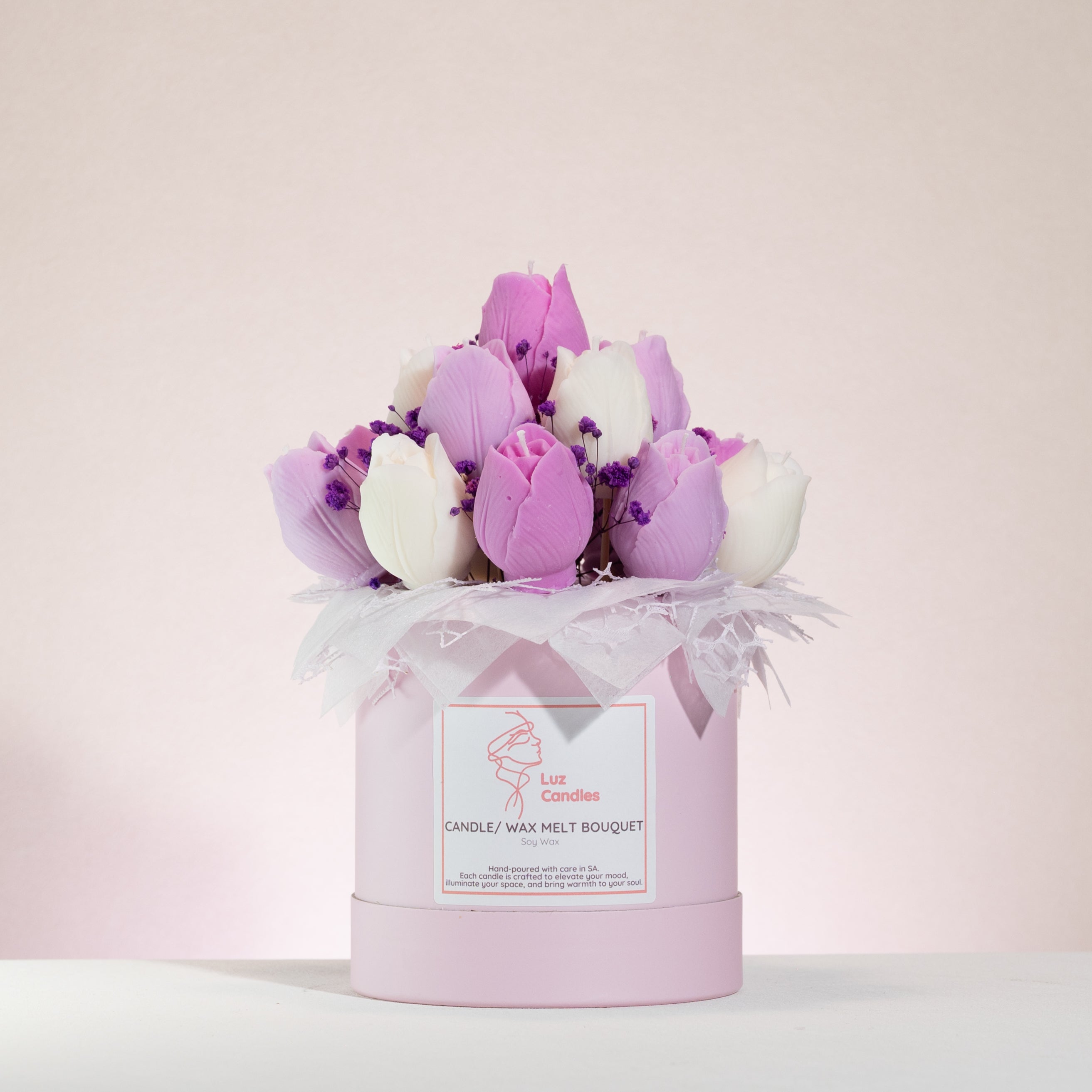 Luz Candles Au - Tulip Candle Bouquet – Spring Glow Candle bouquet - front view