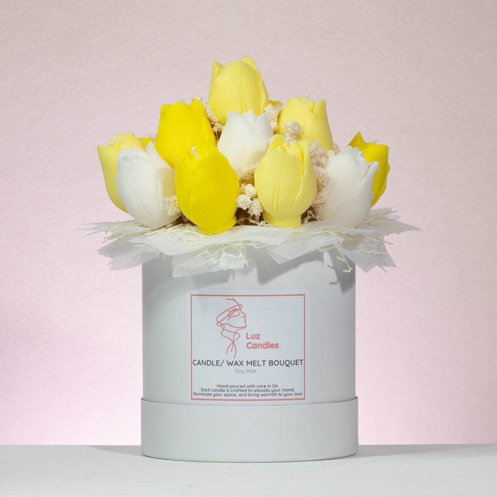 Luz Candles Au - Tulip Candle Bouquet – Spring Glow Candle bouquet - front view