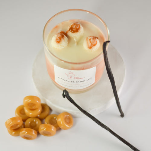 Luz Candles Au - Caramel Embrace - Caramel and Vanilla Soy Wax Candle