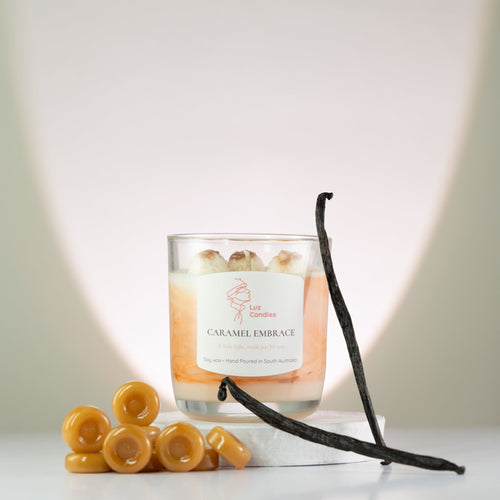 Luz Candles Au - Caramel Embrace - Caramel and Vanilla Soy Wax Candle