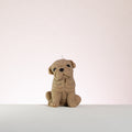 Scented bulldog candle on a white background