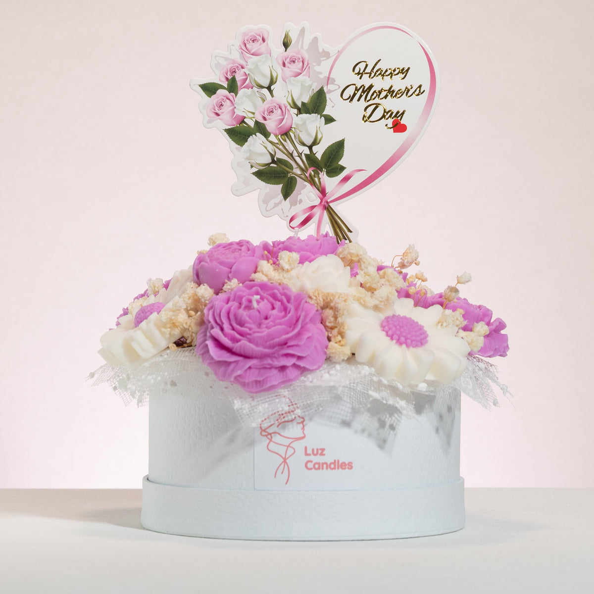 Luz Candles Au - Mother's Day Candle Bouquet – Snuggle Love - Candle bouquet - front view