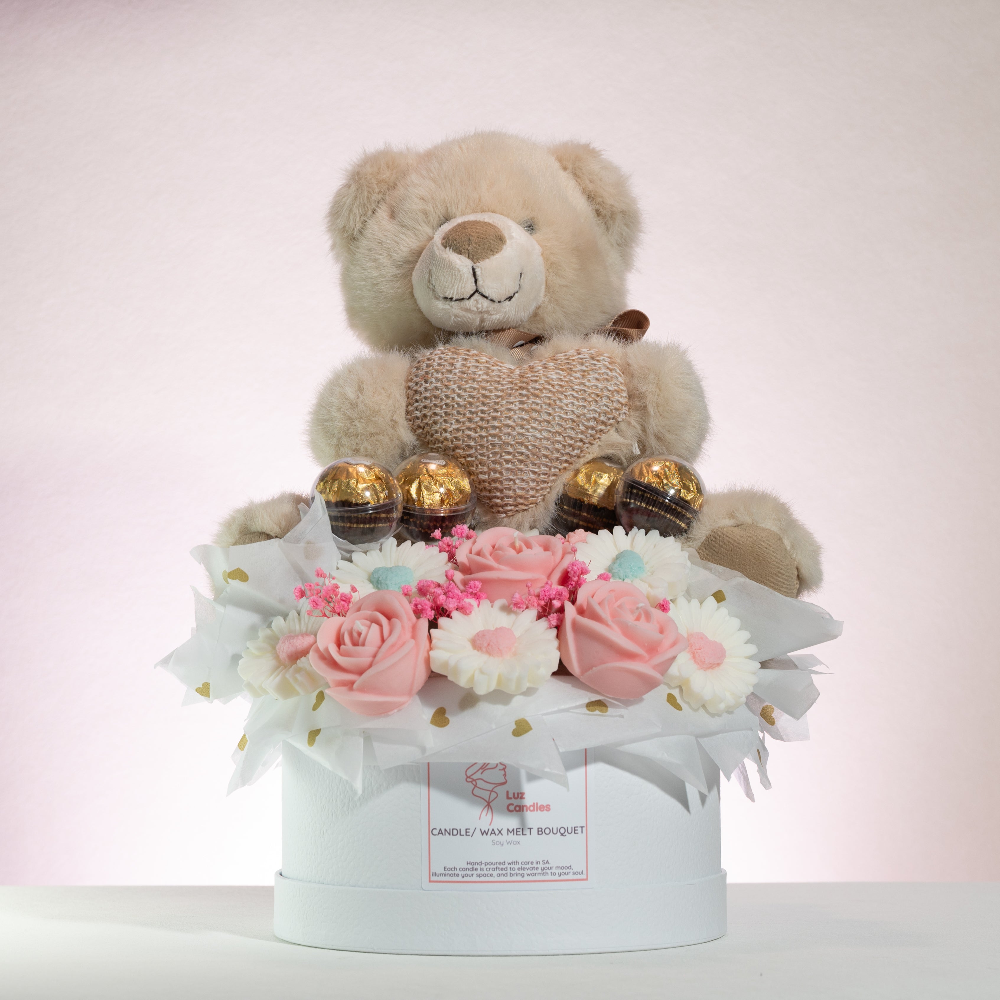 Luz Candles Au - Mother's Day Candle Bouquet – Teddy Daisy - Candle bouquet - front view